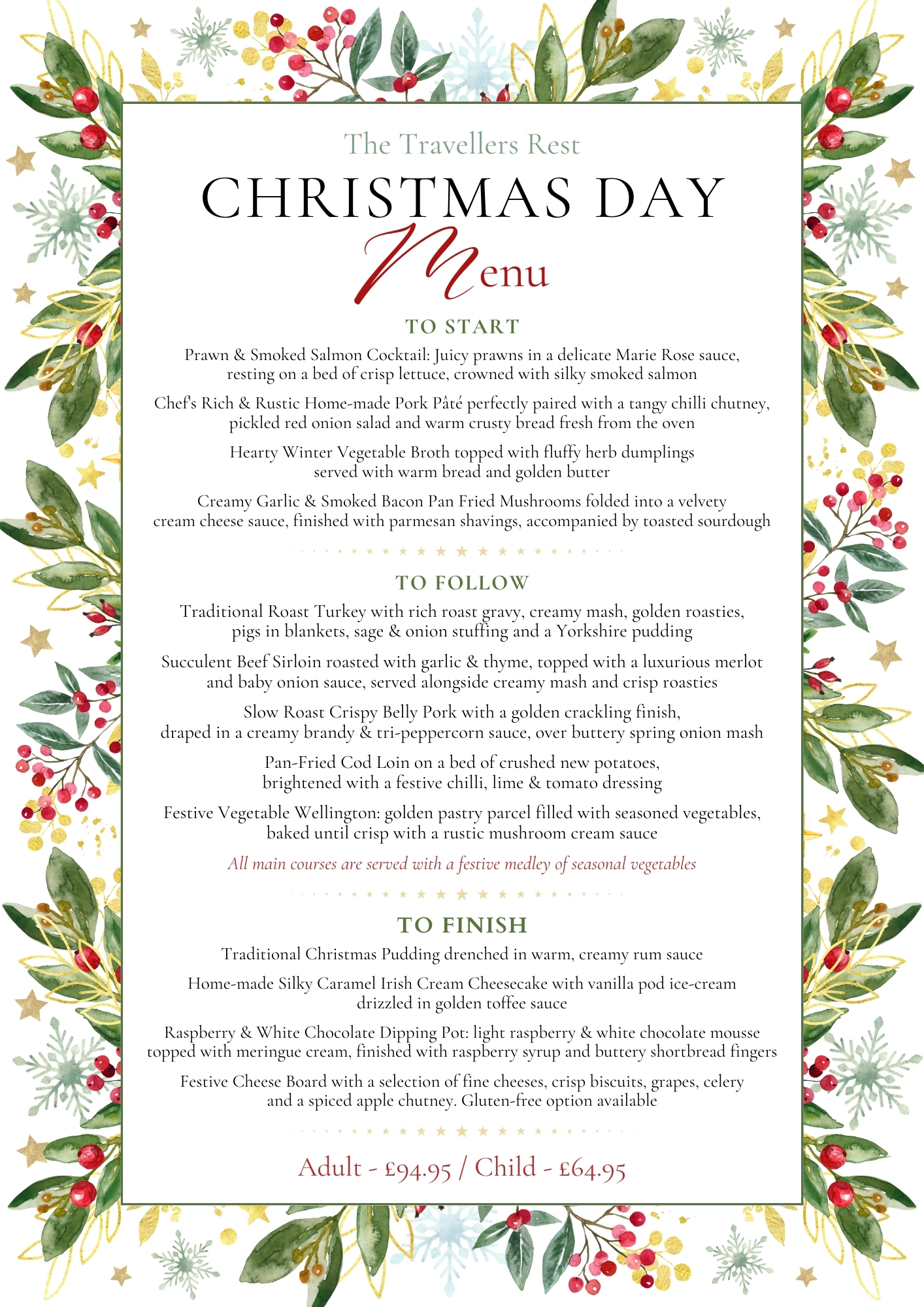Christmas Day Menu